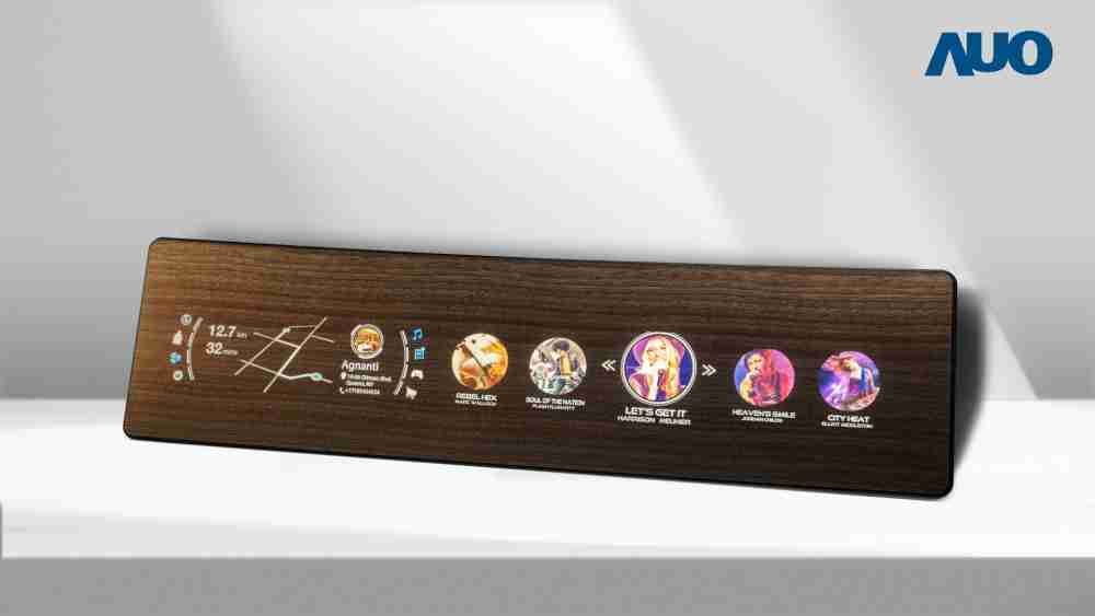 尊时凯龙研发全球最高穿透度达80%的AmLED木纹显示器，，可于使用时呈现高亮度、、、清晰可见的信息，，，并在不使用时回归为单纯的饰板，，，节能兼具美观